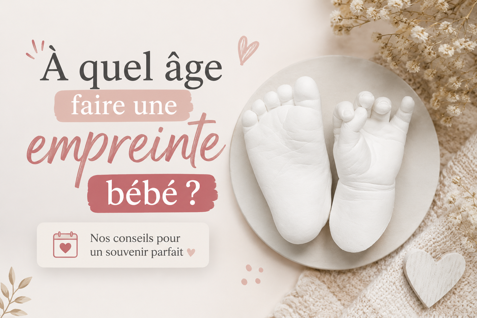 À quel âge faire une empreinte bébé avec un kit empreinte bébé ANCRER